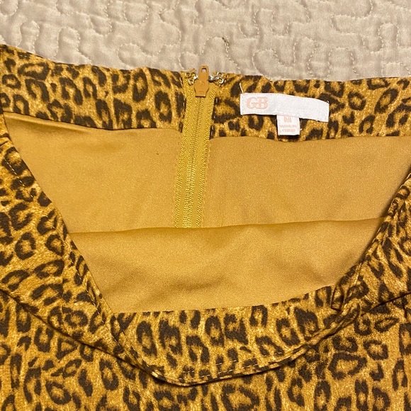 GB girls Brown Leopard Print Mini Skirt with Side Ties - Picture 6 of 9